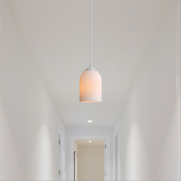 ARLEY White with Opal Matt Glass E27 Pendant