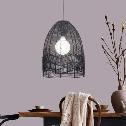 SERANG 35cm Black Rattan Shade Only