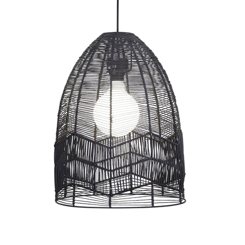 SERANG 35cm Black Rattan Shade Only