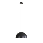LEXI.35 Single Black Metal Dome 35cm E27 Pendant