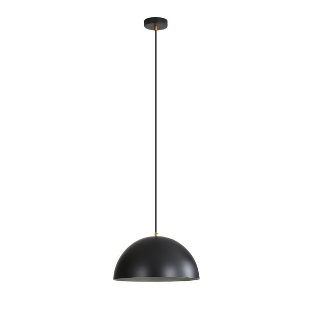 LEXI.35 Single Black Metal Dome 35cm E27 Pendant