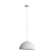 LEXI.35 Single White Metal Dome 35cm E27 Pendant