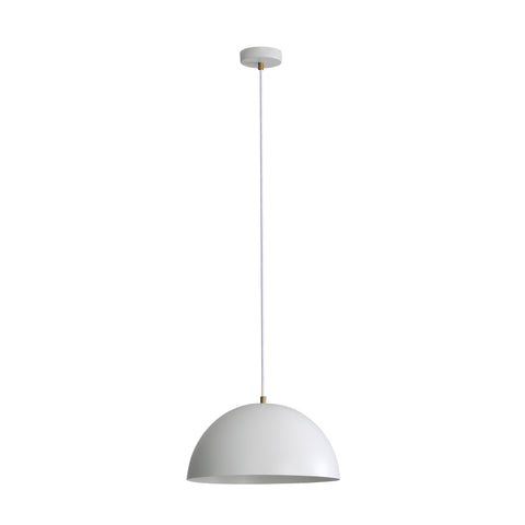 LEXI.35 Single White Metal Dome 35cm E27 Pendant