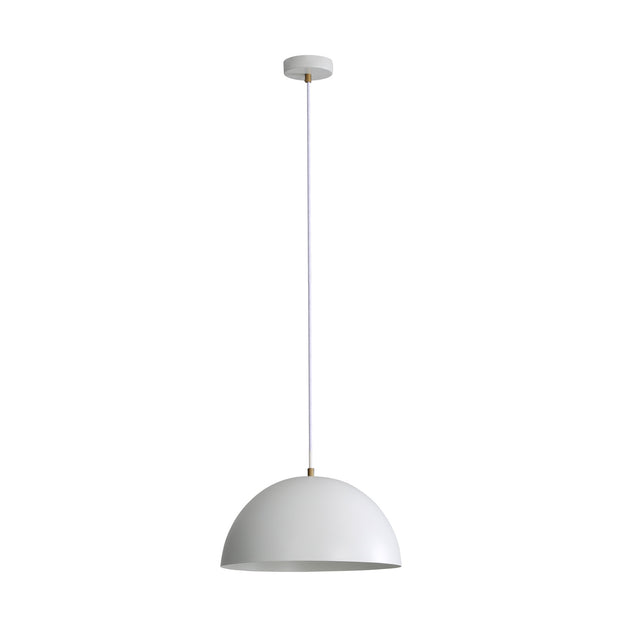 LEXI.35 Single White Metal Dome 35cm E27 Pendant