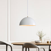 LEXI.35 Single White Metal Dome 35cm E27 Pendant