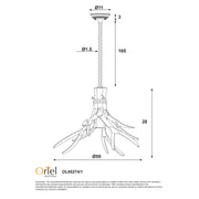 Hyort Single Rope & Antler Pendant E27