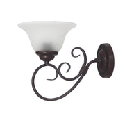 GASTON II 1 Single Bronze with Frost Glass Shade Traditional Wall Light