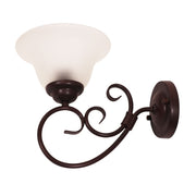 GASTON II 1 Single Bronze with Frost Glass Shade Traditional Wall Light