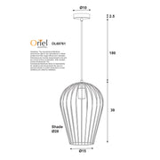 Olam 27 Single Pendant Black