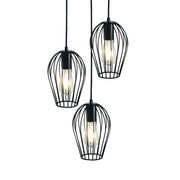 Olam 3 Light Cluster Pendant Black