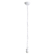 ALBANY 180cm White Cloth Cord with White Chain Suspension