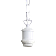 ALBANY 180cm White Cloth Cord with White Chain Suspension