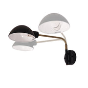 KLAS Black and Antique Brass Swing Arm E27 Wall Light