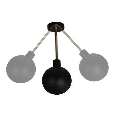 KLAS Black and Antique Brass Swing Arm E27 Wall Light