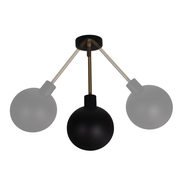 KLAS Black and Antique Brass Swing Arm E27 Wall Light