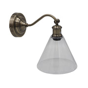 Abby Wall Light Antique Brass and Glass