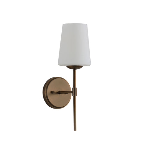 Kinbury Wall Light Bronze With Opal Matt Glass