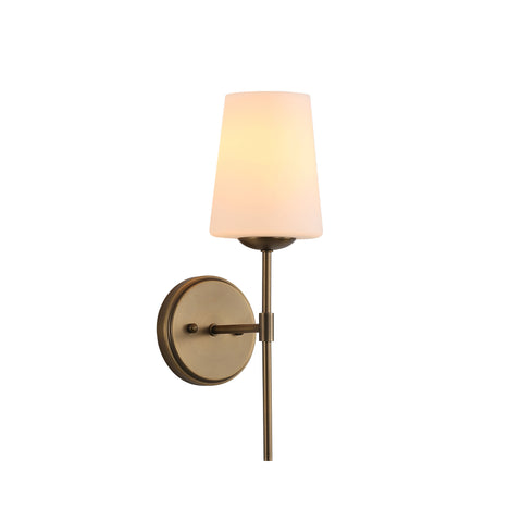 Kinbury Wall Light Bronze With Opal Matt Glass