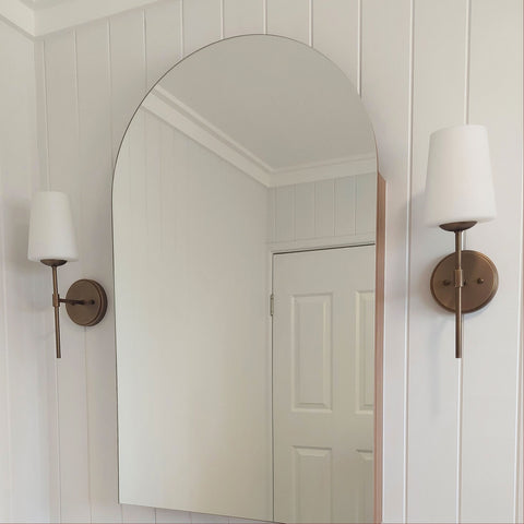Kinbury Wall Light Bronze With Opal Matt Glass