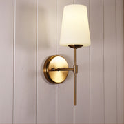 Kinbury Satin Brass/Opal wall Light E27