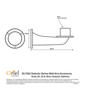 Galactic Wall Arm Accessory Black Acrylic