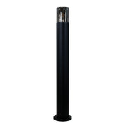 Wanaka Black with Mirror Smoke Glass 80cm IP65 E27 Bollard Light