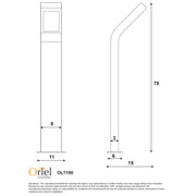 VANGUARD 10w LED 4000K 78cm Black Bollard