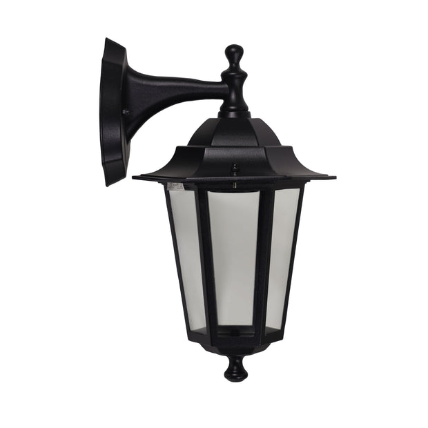 Ascot Down Facing Traditional IP44 Coach Light Black