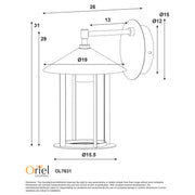 Holford IP44 Exterior Light Black