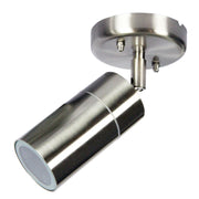 Zeta Single IP44 Adjustable Spotlight Stainless