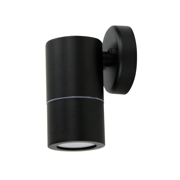 Zeta Single IP44 Fixed Spotlight Black