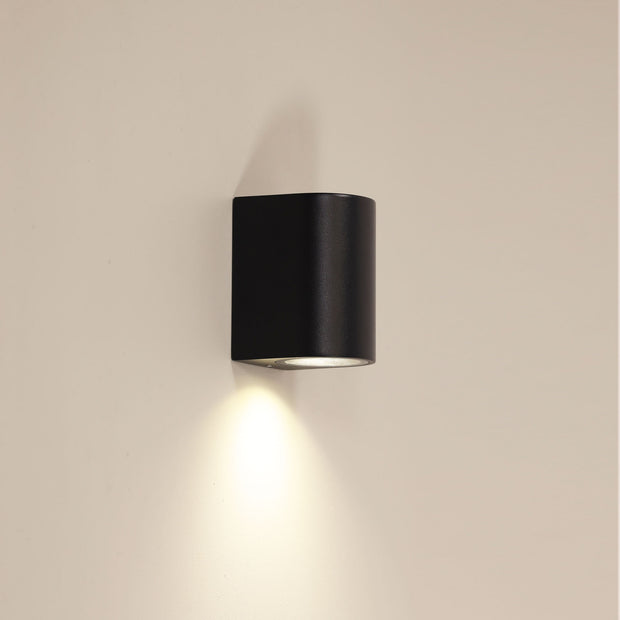 HERA Black IP54 GU10 Down Only Wall Light