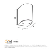 HERA Black IP54 GU10 Down Only Wall Light