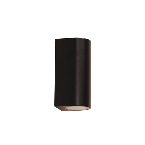 HERA Black IP54 GU10 Up and Down Wall Light