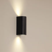 HERA Black IP54 GU10 Up and Down Wall Light