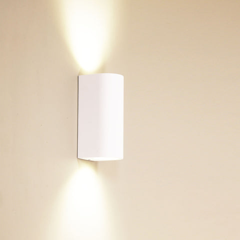 HERA White IP54 GU10 Up and Down Wall Light