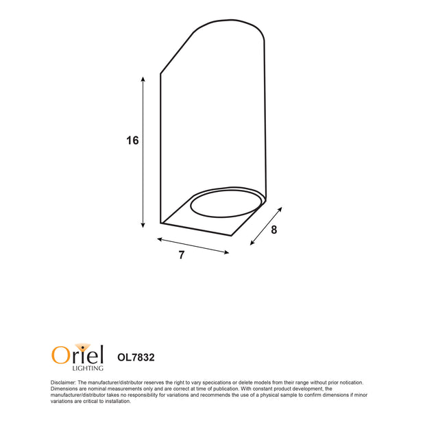 HERA White IP54 GU10 Up and Down Wall Light