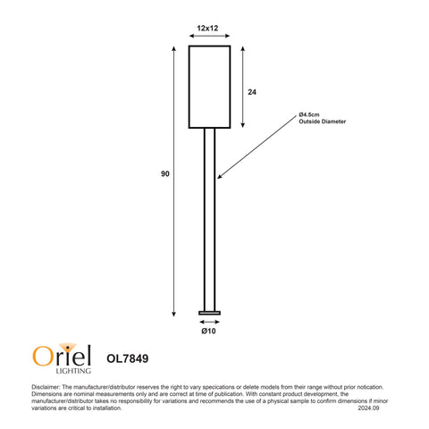 Pandora Bollard Light E27 Black