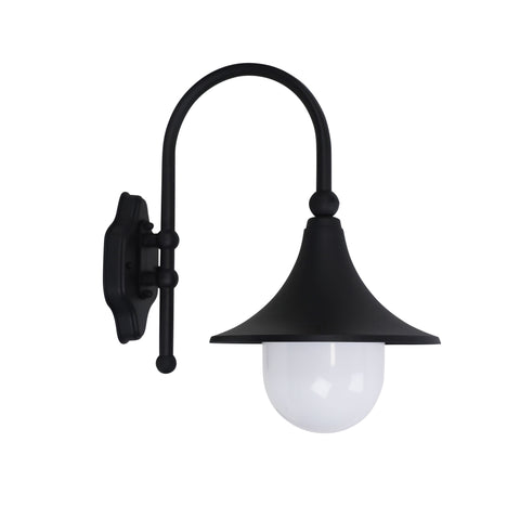 Moca IP65 Exterior Wall Light Black and Opal