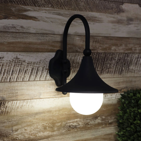 Moca IP65 Exterior Wall Light Black and Opal