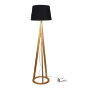 Stabb Floor Lamp Natural with Black Shade