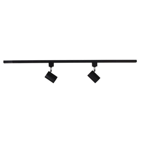 Baril 1m Track with 2x7w LED GU10 Black Track Heads Single Circuit Kit
