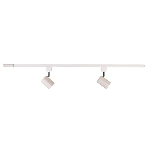 Baril 1m Track with 2x7w LED GU10 White Track Heads Single Circuit Kit
