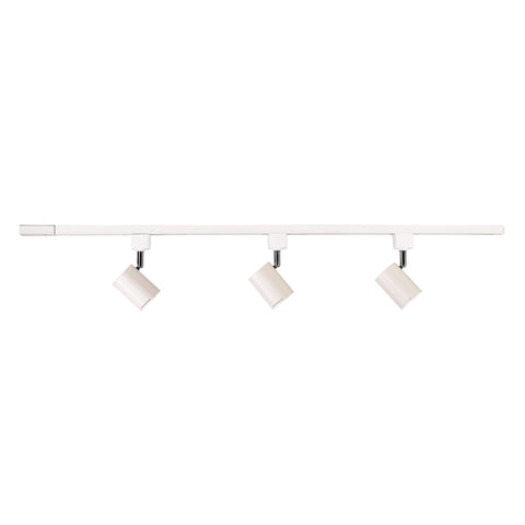 Baril 1m Track with 3x7w LED GU10 White Track Heads Single Circuit Kit