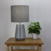 Moana 45 Table Lamp Grey With Grey Shade