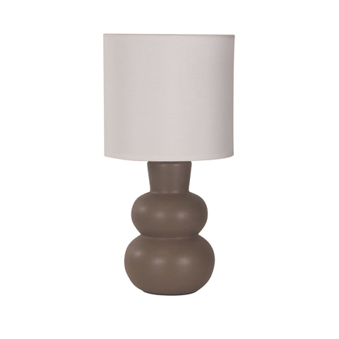HOLLA.35 Taupe Curvy Ceramic Table Lamp