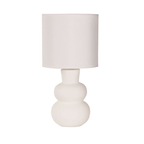 HOLLA.35 White Curvy Ceramic Table Lamp