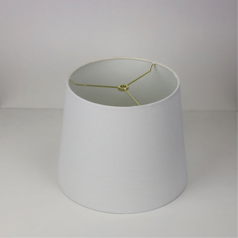 27cm Harp Mount White Linen Shade