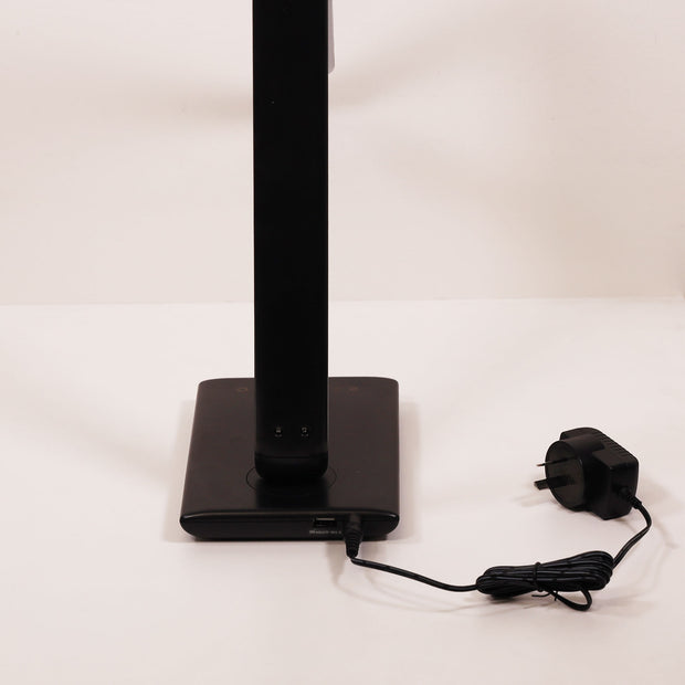 Luke LED Black Desk Lamp Touch Dim USB Port