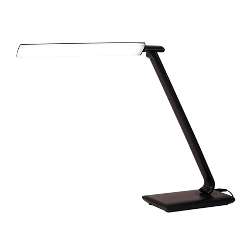 Luke LED Black Desk Lamp Touch Dim USB Port
